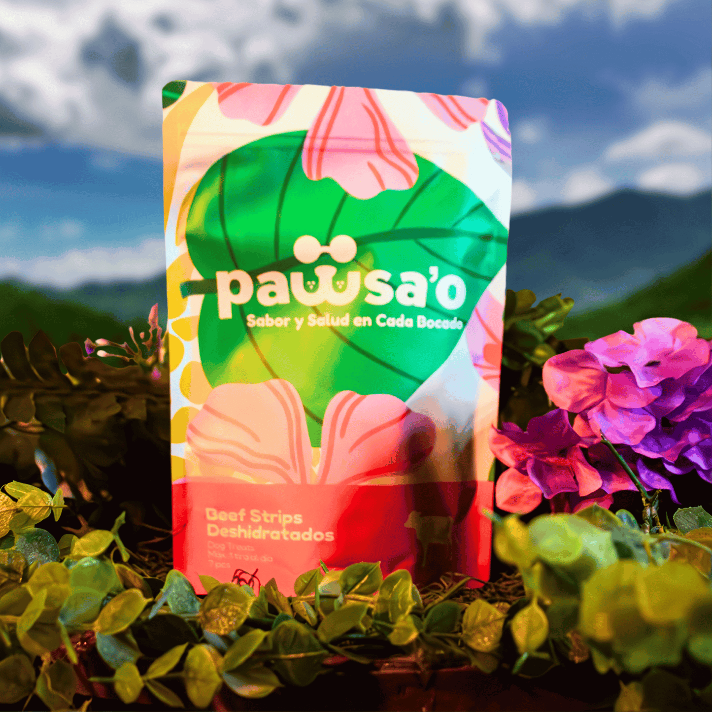 Paquete de beef strips, snacks para perros Pawsa'o